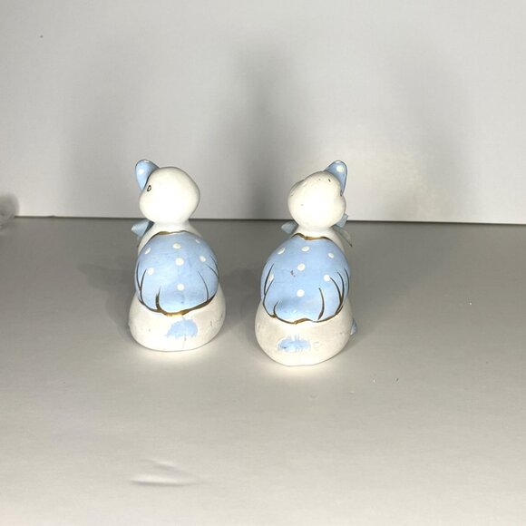 Vintage Ceramic Duck Salt & Pepper Shakers with Ribbon around neck - Picture 4 of 6
